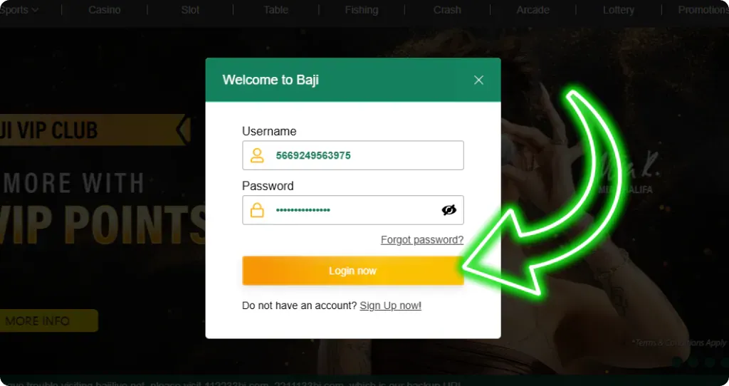 Baji Live login